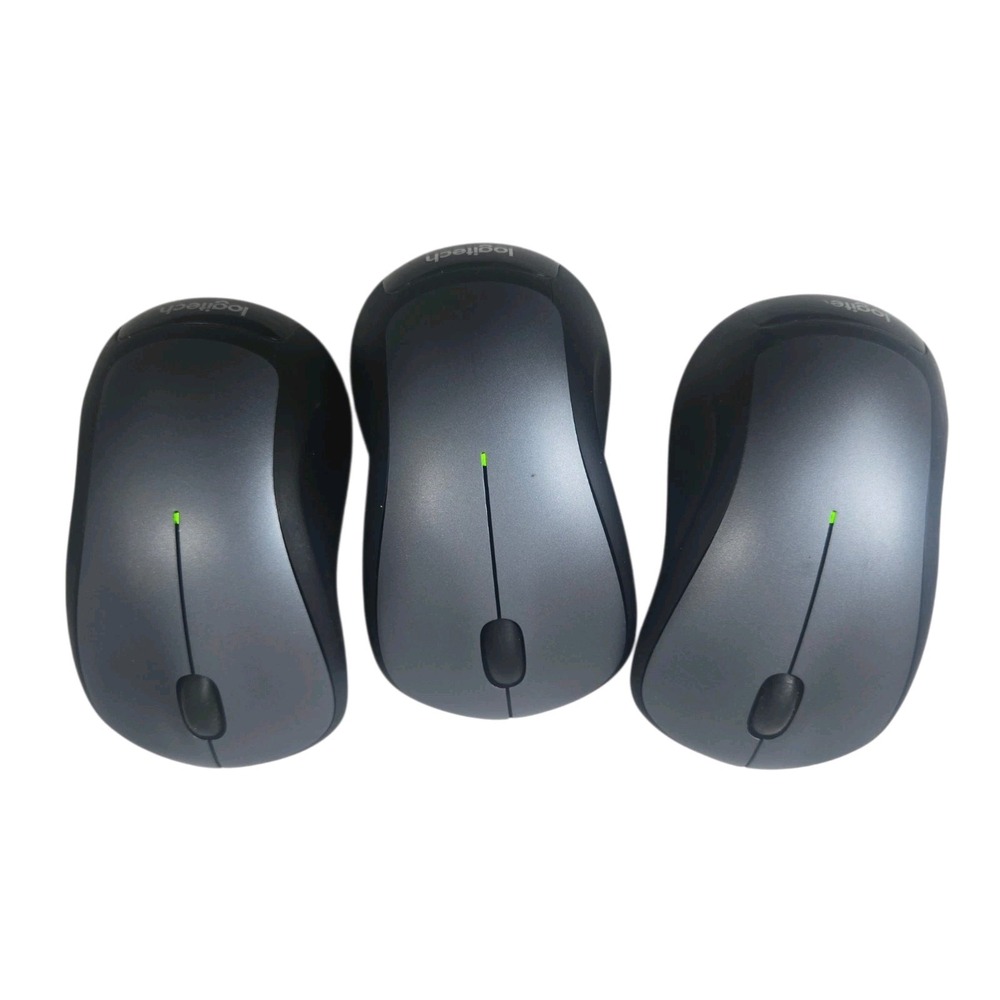 Lot Of 3 Logitech M310 Wireless USB Standard Ambidextrous Mouse w Dongles Tested